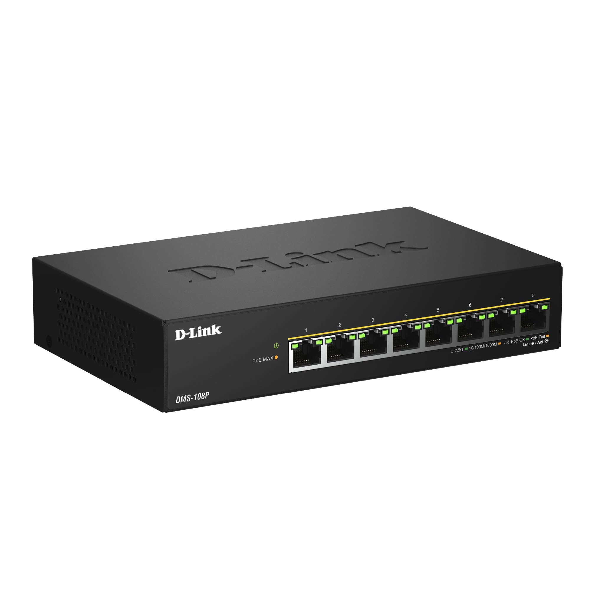 D-LINK 8 ports 2.5G/MultiGig PoE Unmanaged Switch Metal