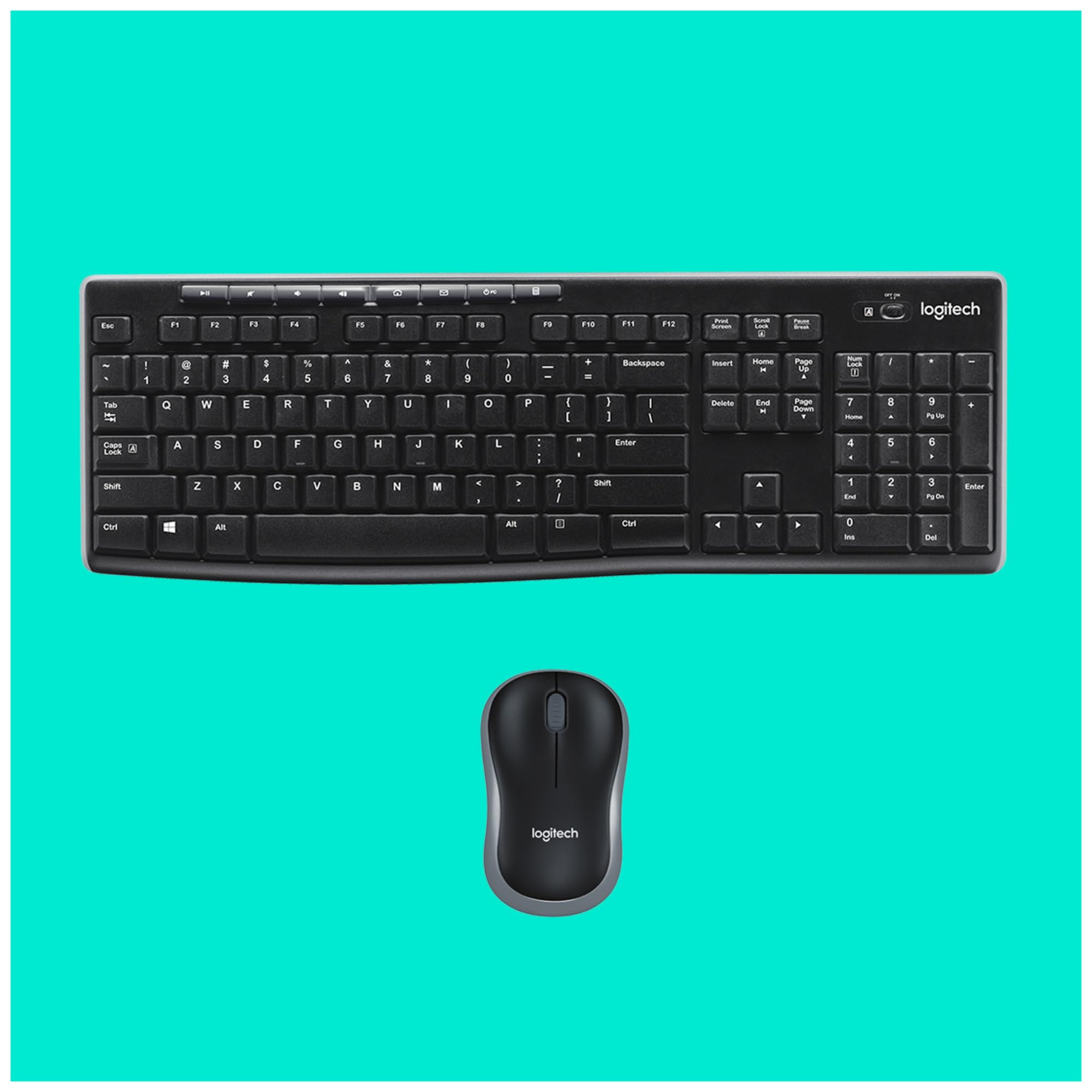 Logitech MK270 clavier Souris incluse Maison RF sans fil QWERTY US International Noir