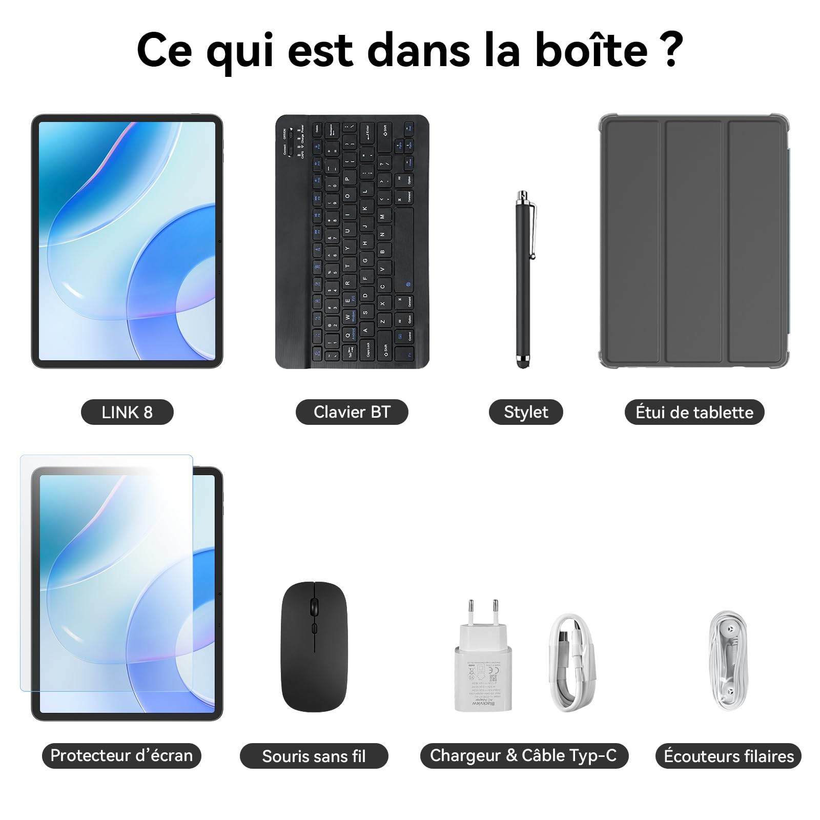 Blackview Link 8 (Tablette Wifi - 12.7'' - 256 Go, 6 Go RAM) Violet