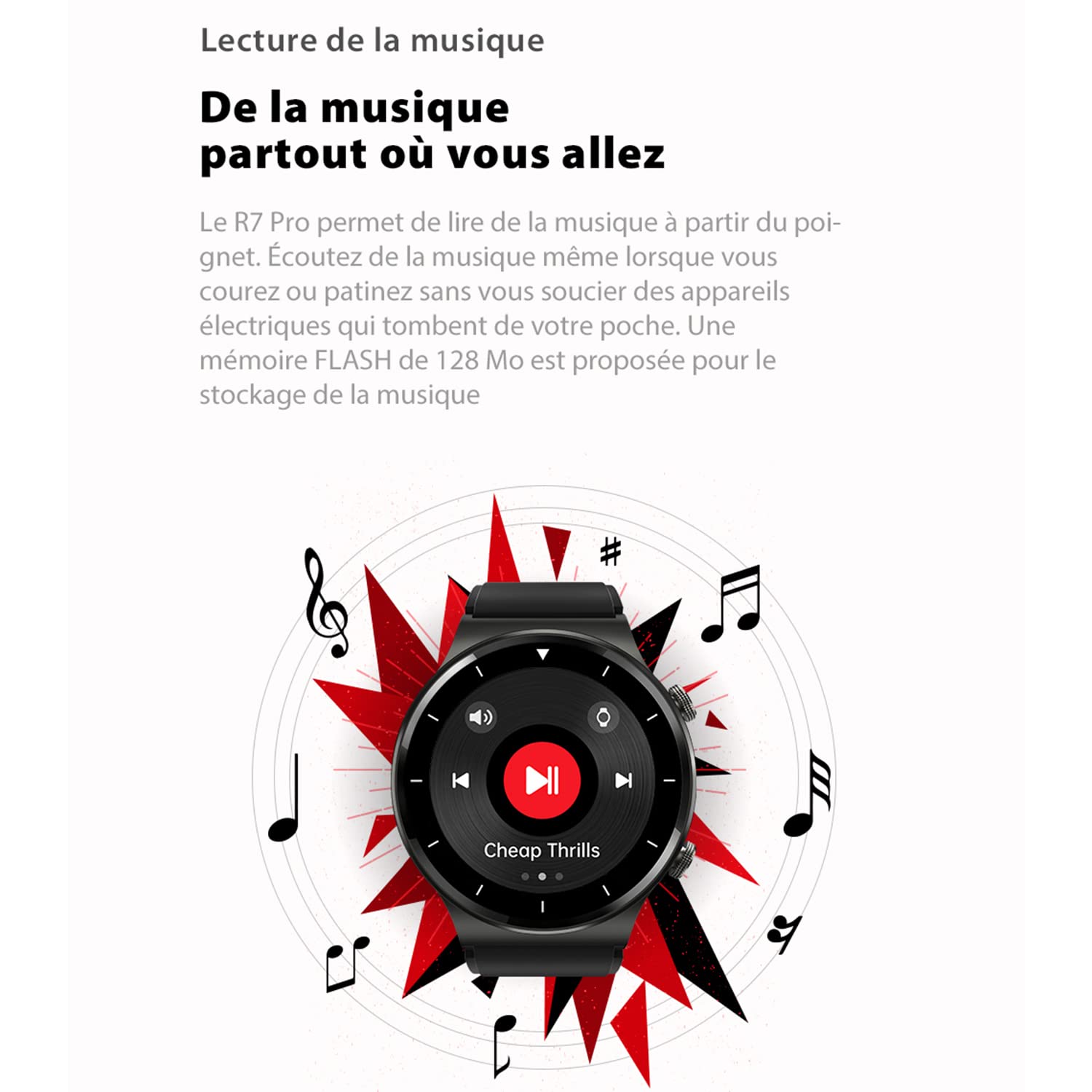 Blackview R7 Pro (Montre Connectée - 1.28'') Noir