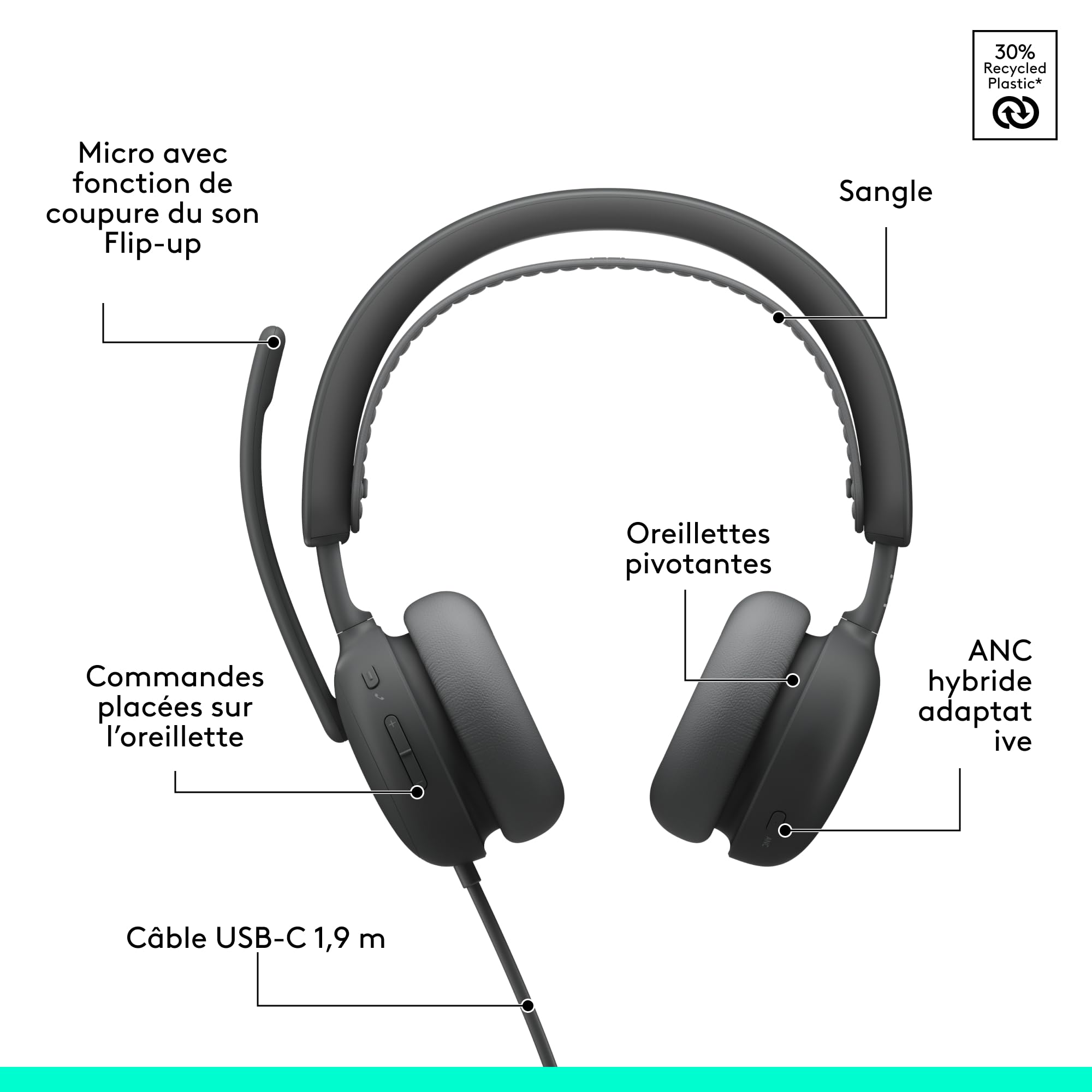 LOGITECH Zone Wireless 2 ES for B - Graphite