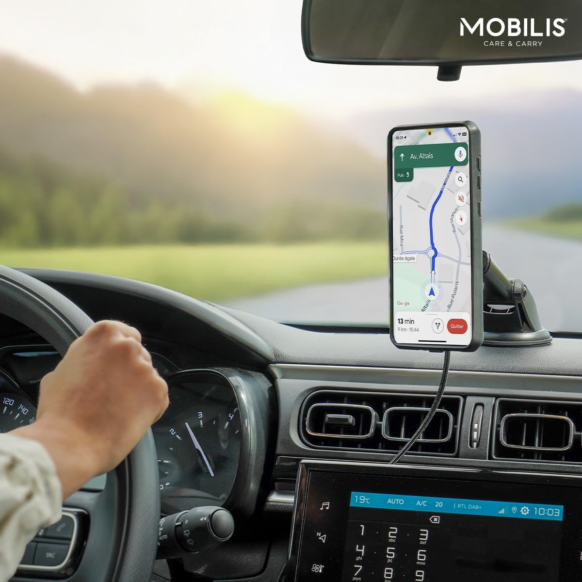 ENERGIA MOBILE Support de charge à ventouse 65 W