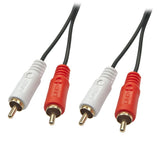 LINDY Audio Cable 2xPhono Stereo 5m 2xRCA Jack male / male gold plated
