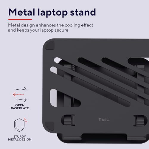 TRUST Support métallique ZEFF pliable et orientable pour ordinateur portable