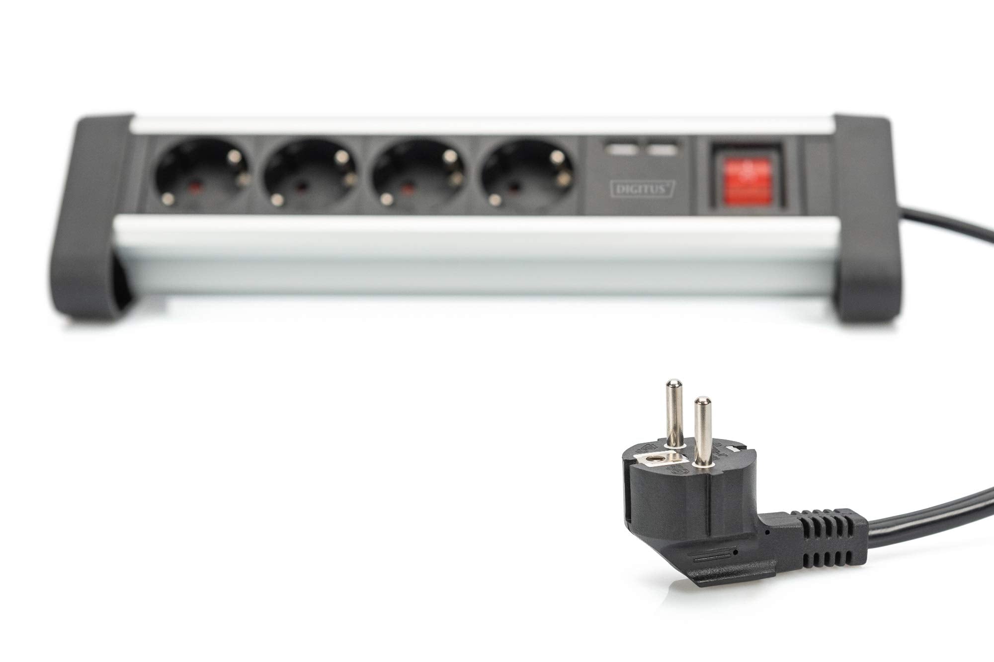 Digitus Bloc 4 prises de bureau avec 2 raccords USB