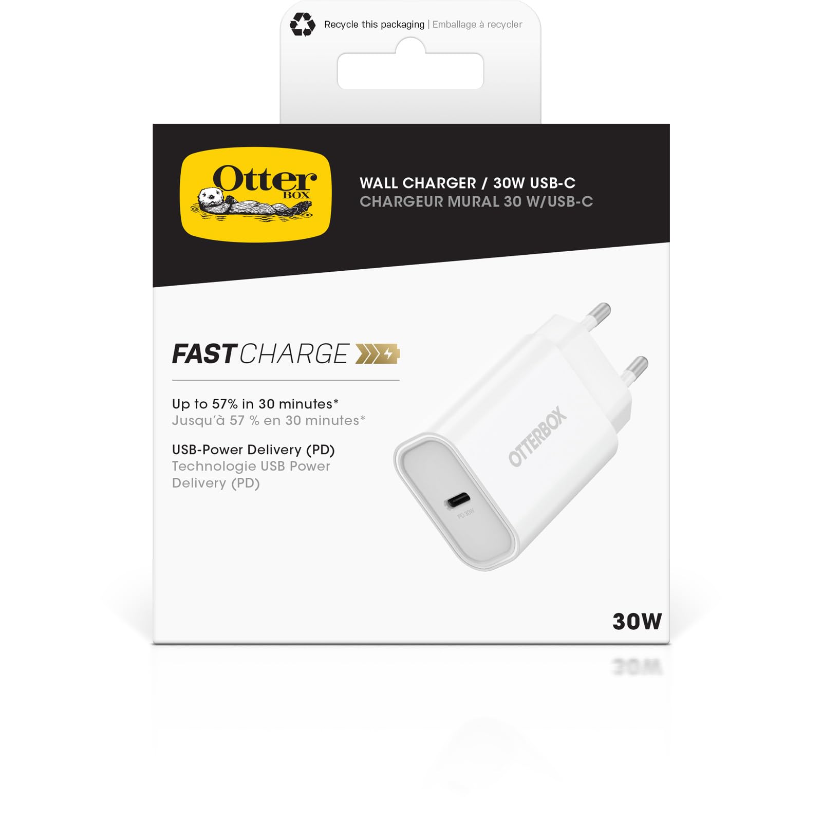 OtterBoxEUWallCharge30W1XUSBC30WUSBPDWHT