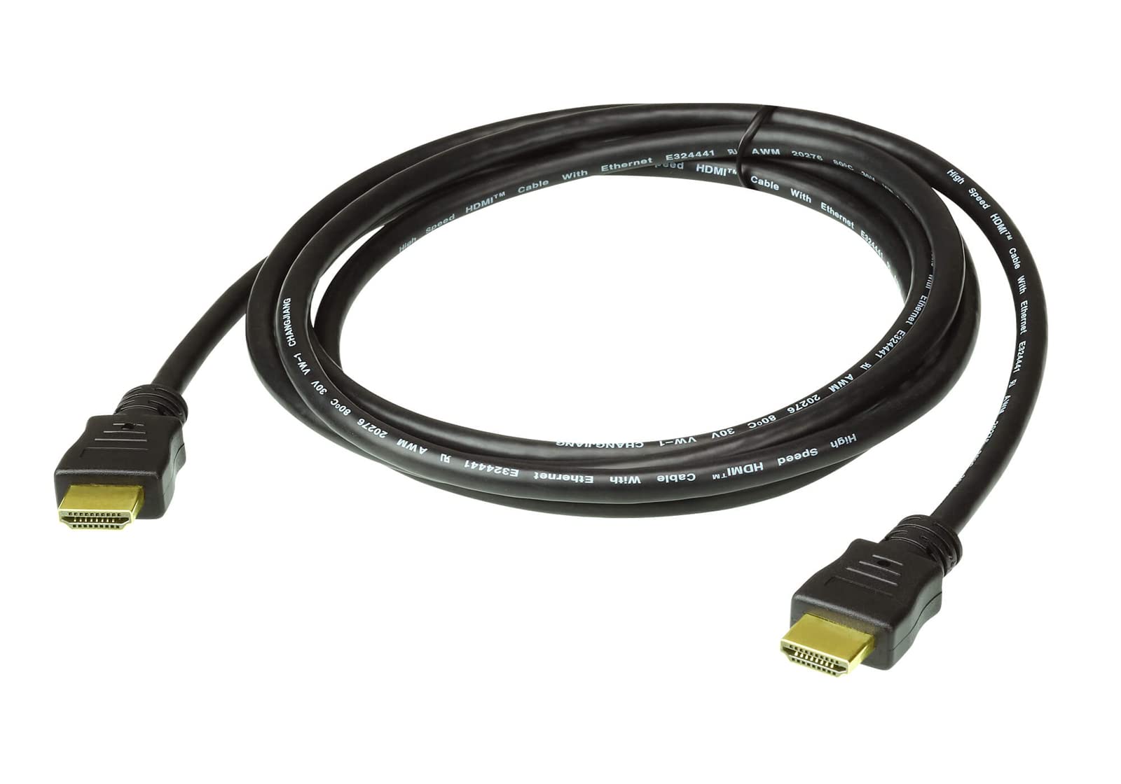 ATEN Câble HDMI True 4K haute vitesse 1 m avec Ethernet - 1 m - HDMI Type A (Standard) - HDMI Type A (Standard) - Compatibilité 3D - Noir