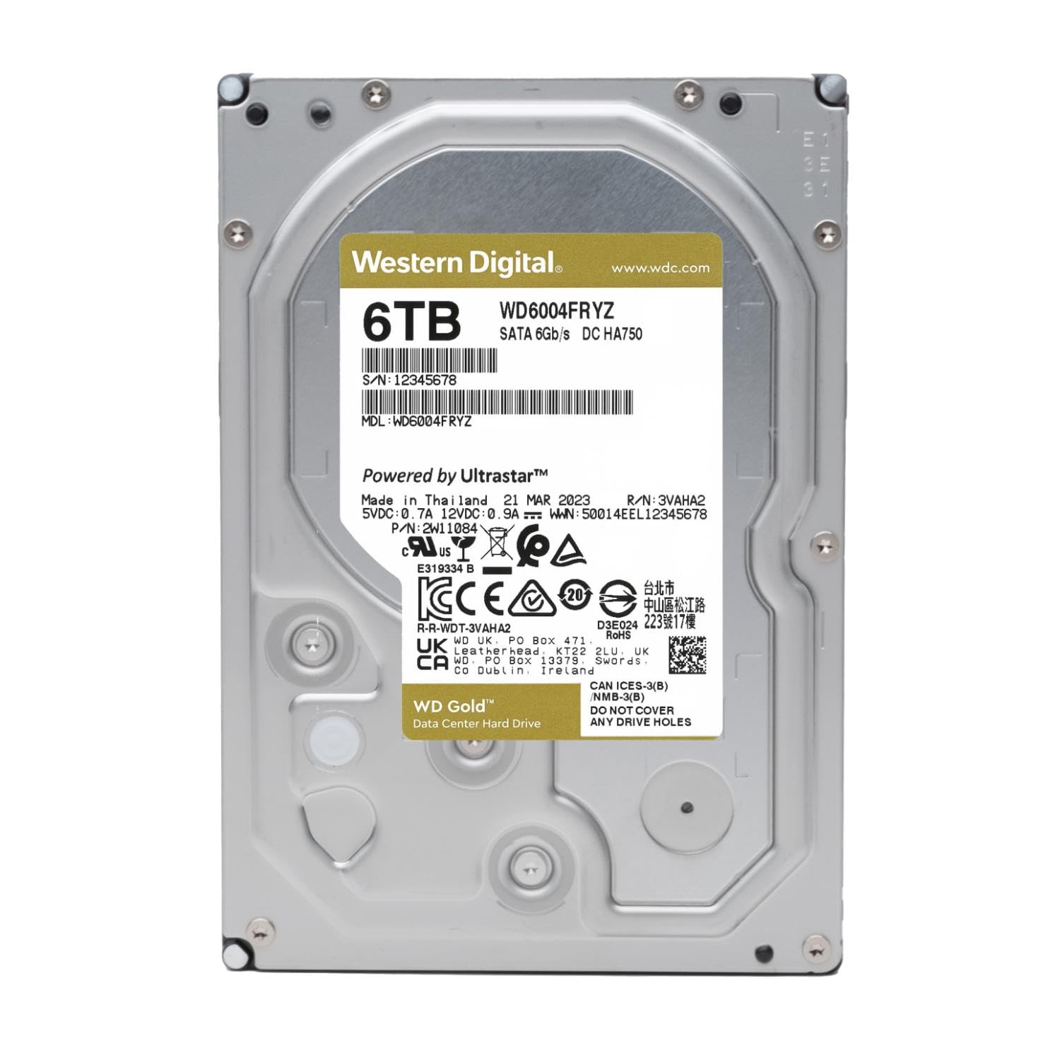 WD Gold 6To SATA 6Gb/s 3.5p HDD