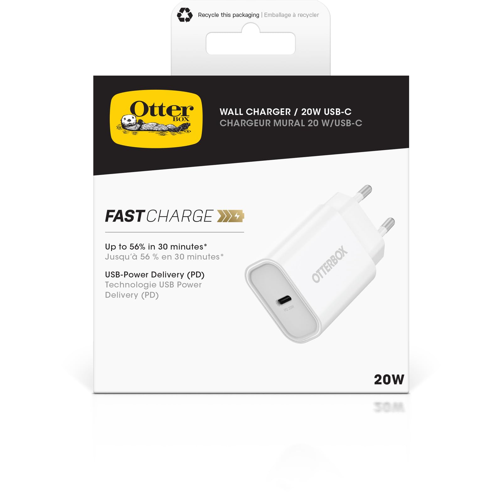 OtterBoxEUWallCharge20W1XUSBC20WUSBPDWHT