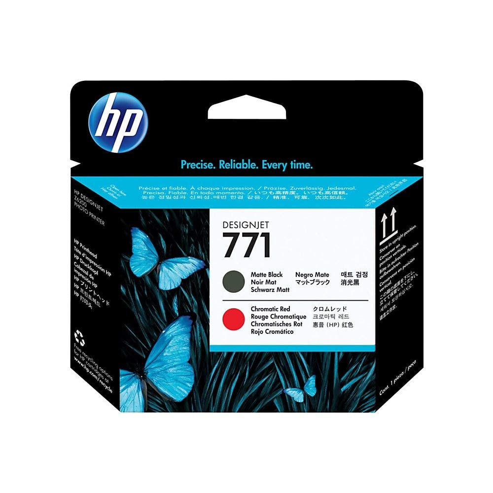 HP 771 original printhead CE017A matte black and chromatic red standard capacity 1-pack