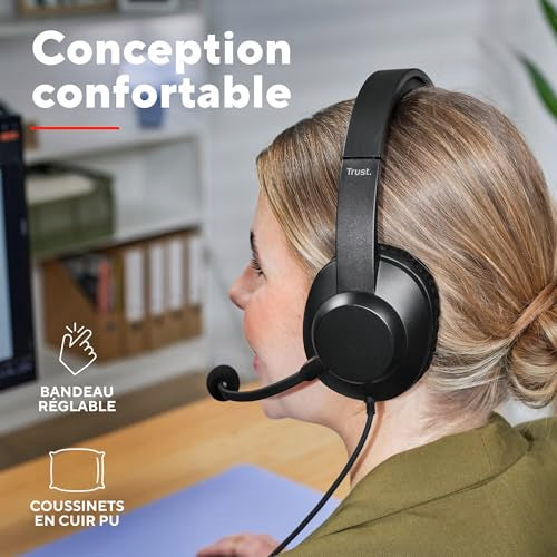 TRUST Casque-micro AYDA MAX pour ordinateur 35mm