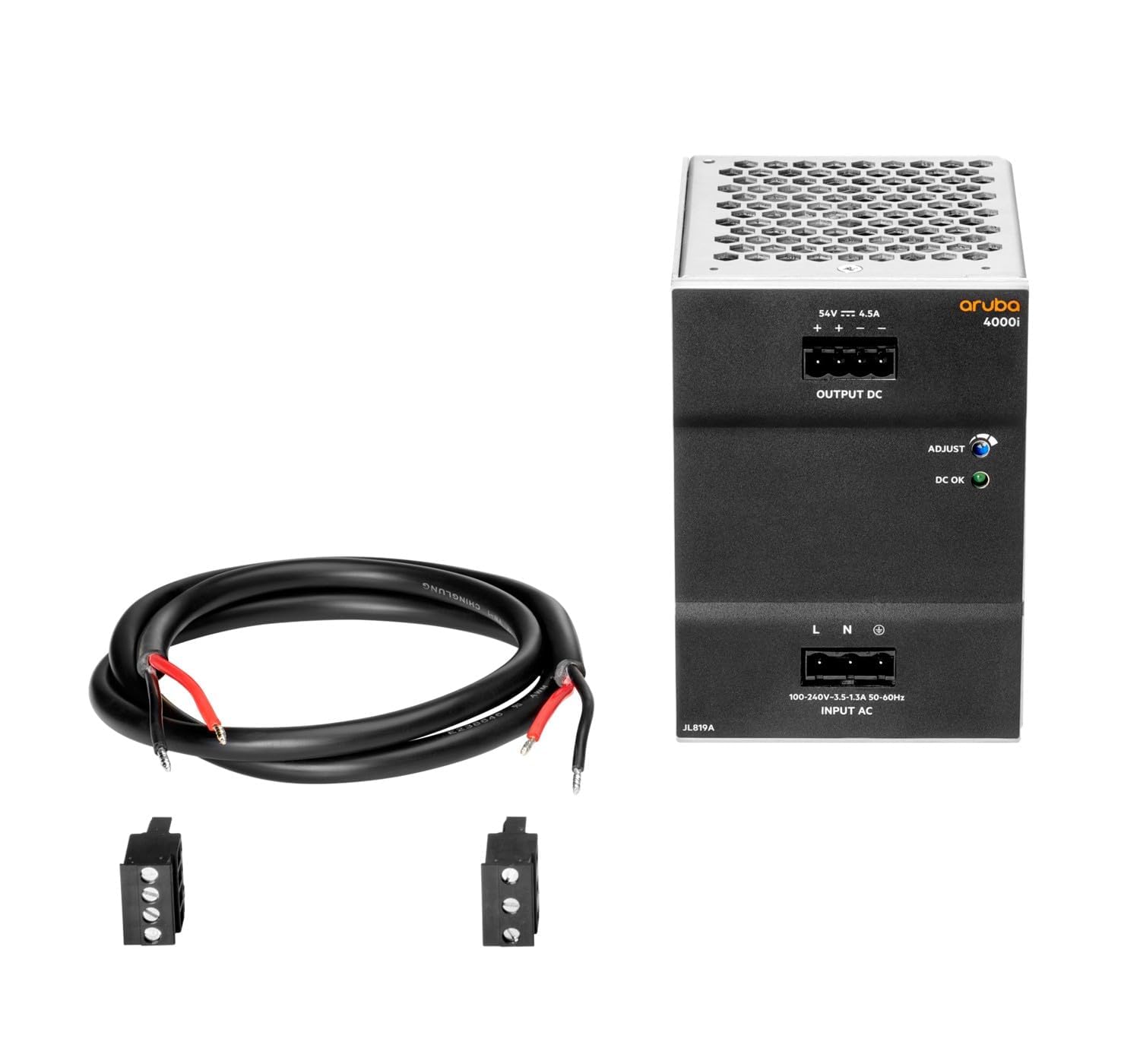 HPE Aruba 4000i POE 54VDC 240W 100-240VAC DIN Power Supply