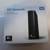 WD Elements 6TB HDD USB3.0 3,5inch RTL extern RoHS compliant black
