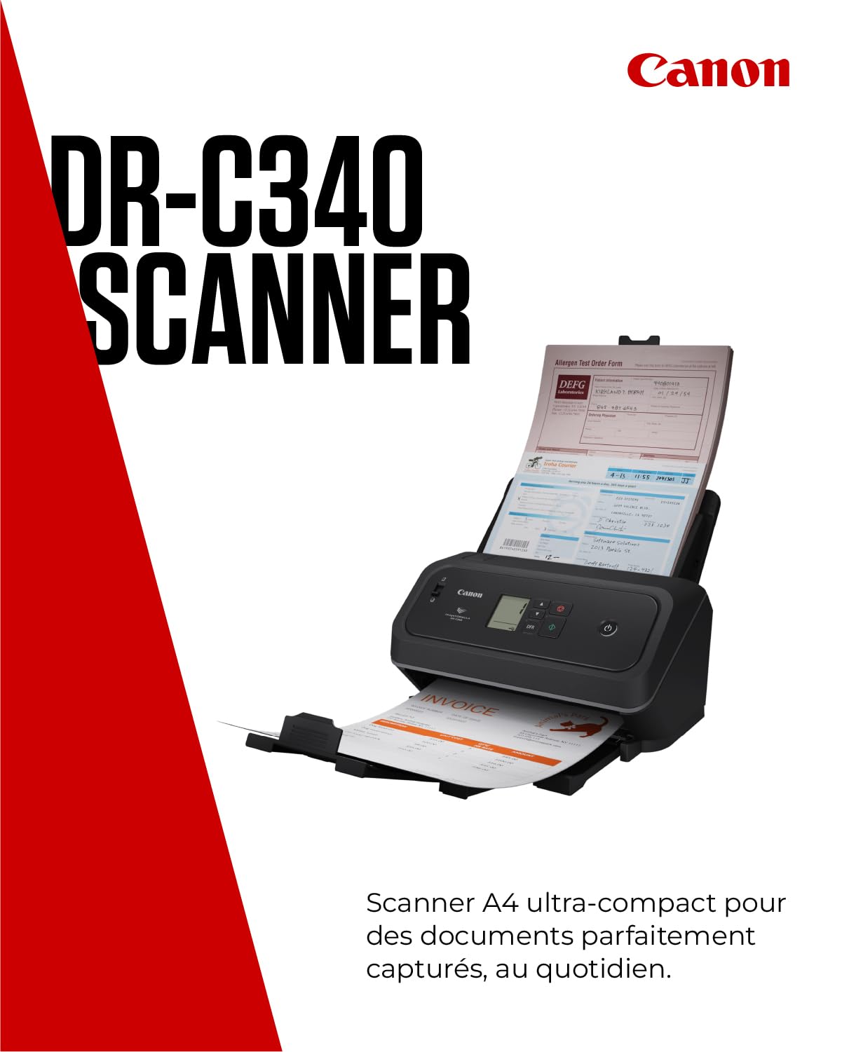 CANON DR-C340 A4 Document Scanner Duplex 40ppm 100 sheet ADF USB