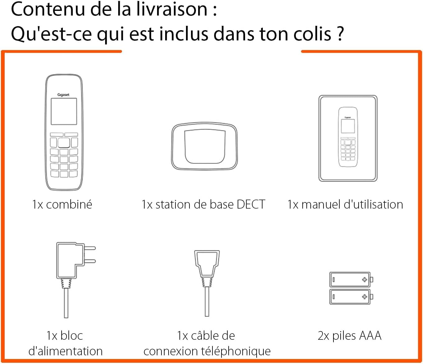 Gigaset CL660 Téléphone sans fil DECT - base + combiné