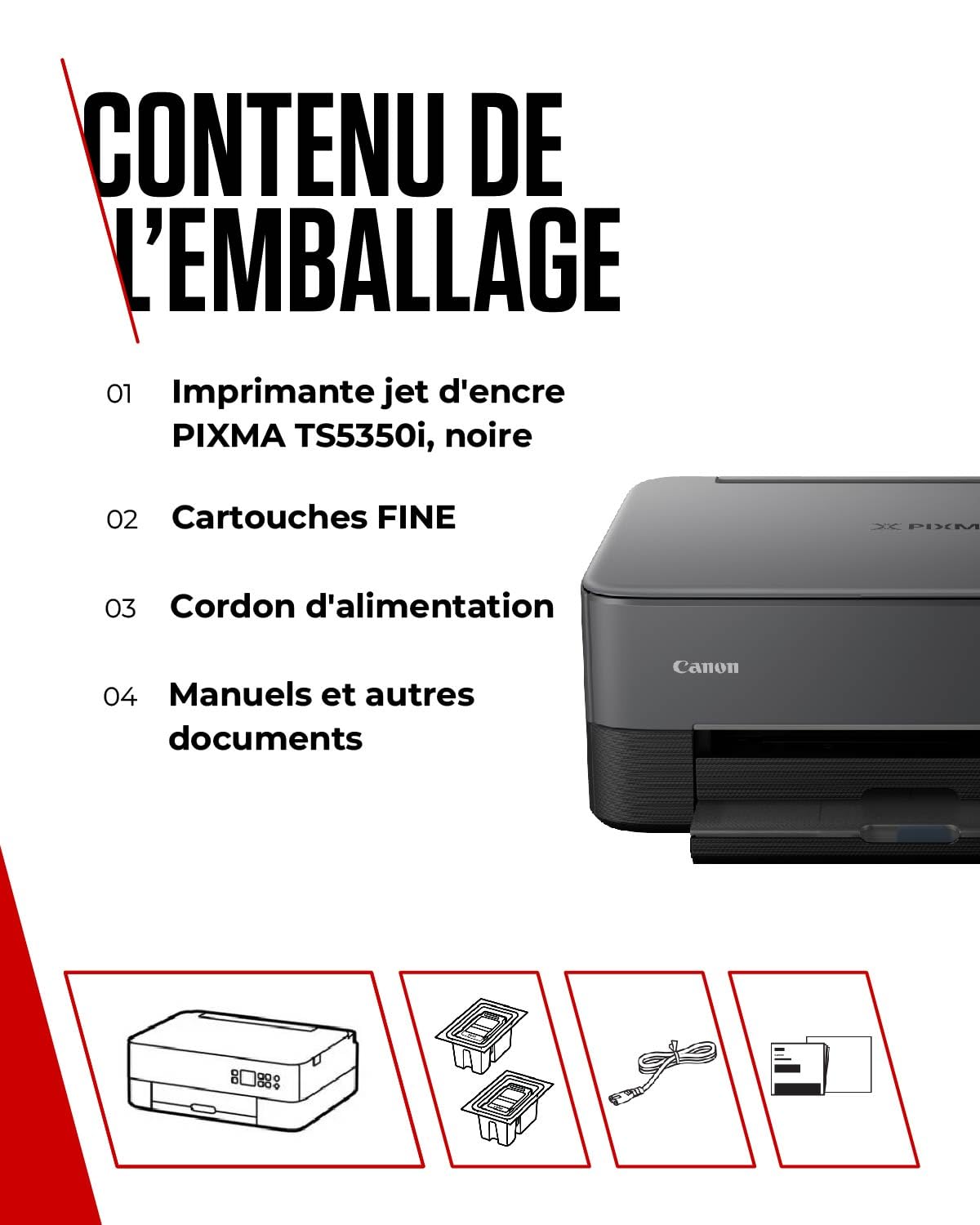 CANON PIXMA TS5350i MFP colour inkjet A4 13ipm Print 200sheets USB Wi-Fi Black (P)