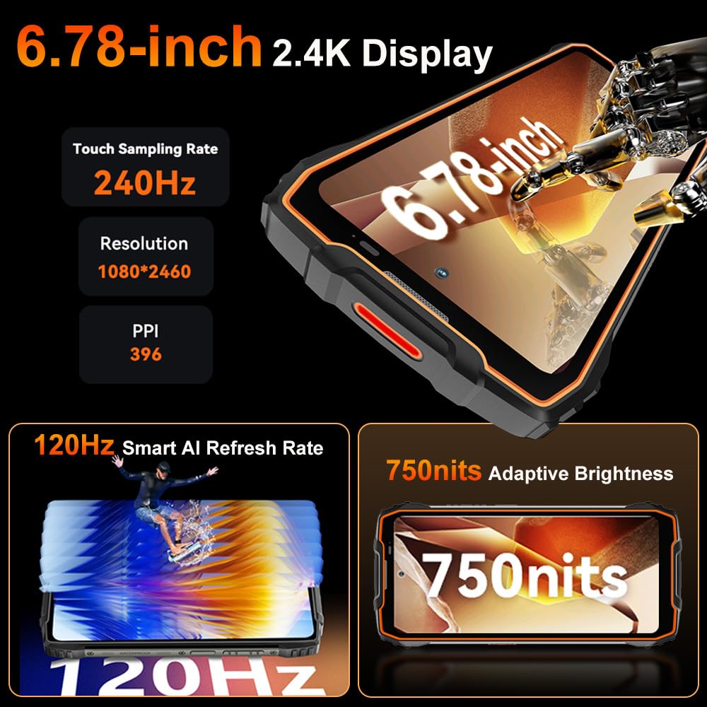 Blackview BL7000 (Doke IA - 5G - Écran 6.78'' - 256 Go, 8 Go RAM) Noir