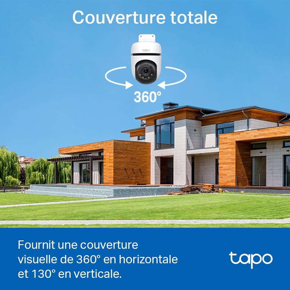 TP-LINK Outdoor Pan/Tilt Security WiFi Camera 2K Resolution-With The Resolution of 2304x1296px