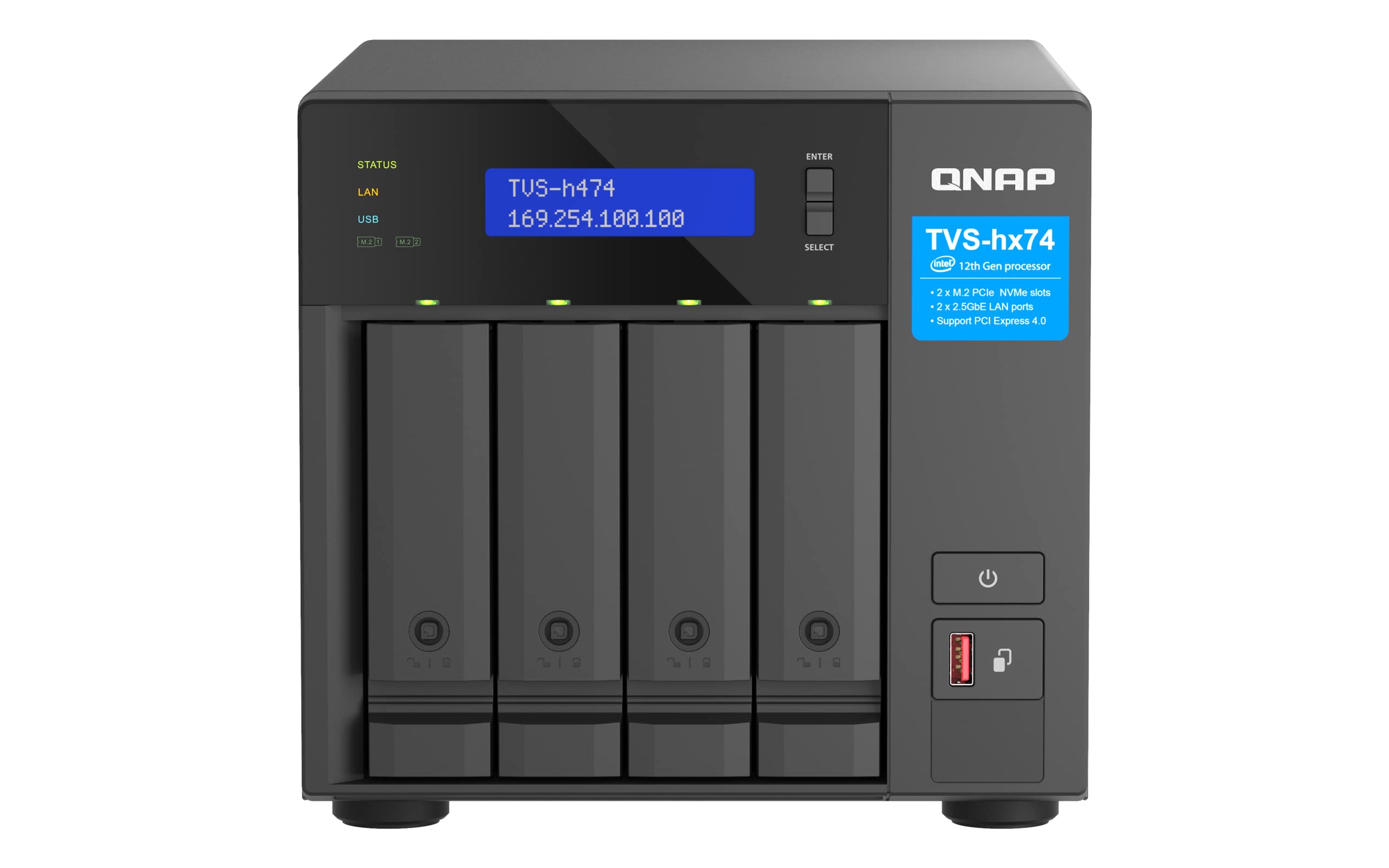4-bay QuTS hero NAS Intel Core i3-12100