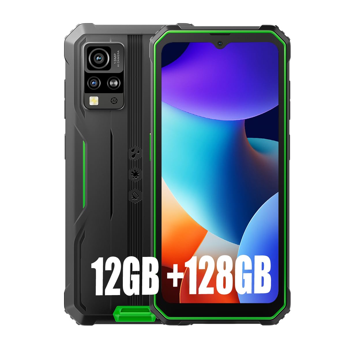 Blackview BV4800 Pro (Double Sim - 6.56'' - 128 Go, 4 Go RAM) Vert