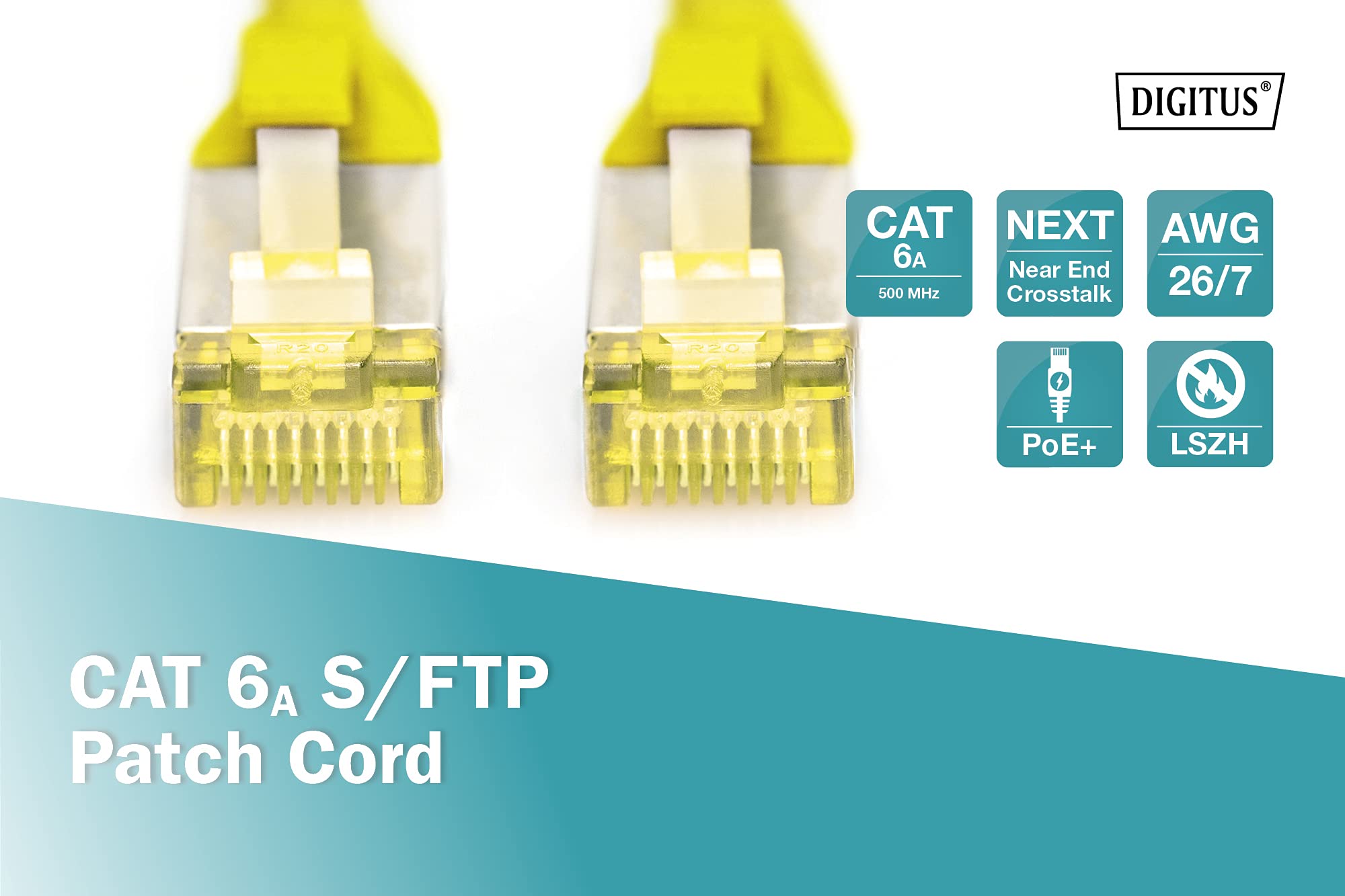 Digitus DK-1644-A-0025/Y câble de réseau Jaune 0,25 m Cat6a S/FTP (S-STP)