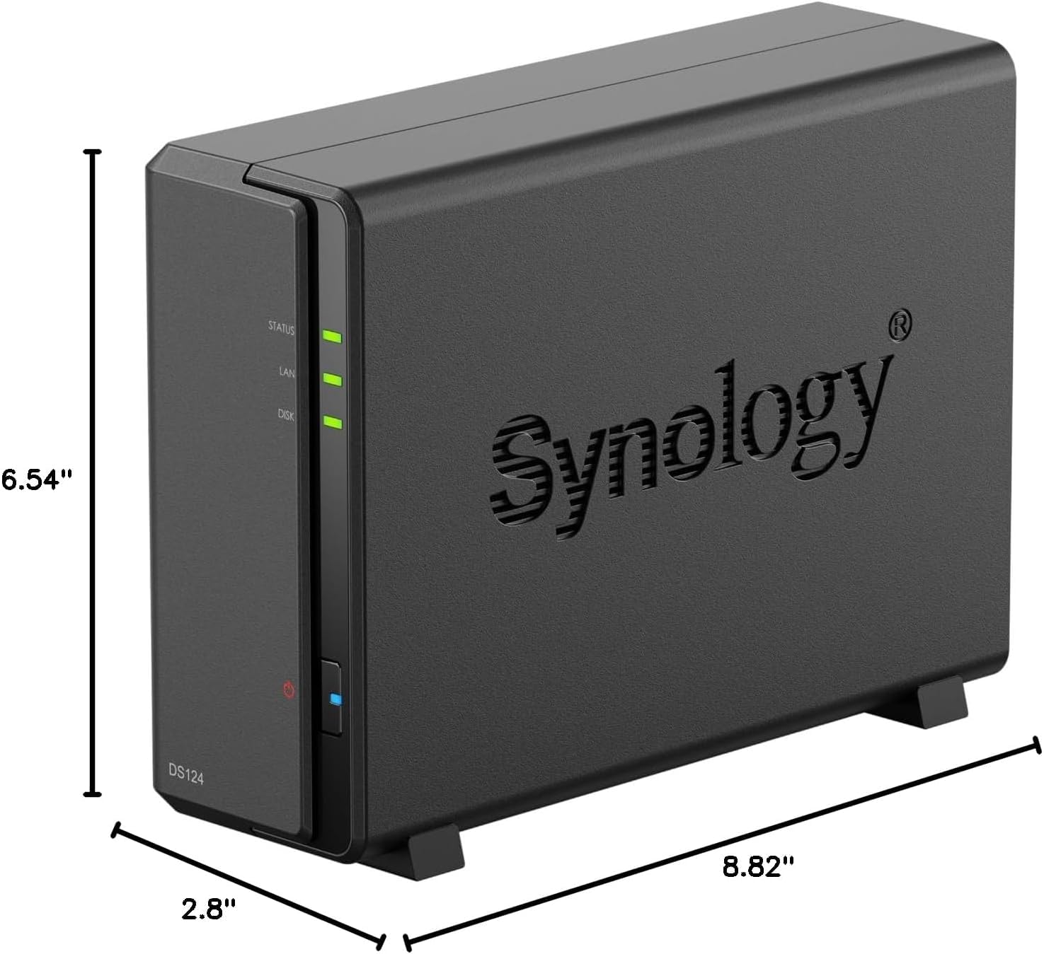SYNOLOGY DS124 1-Bay NAS RTD1619B 1Go RAM