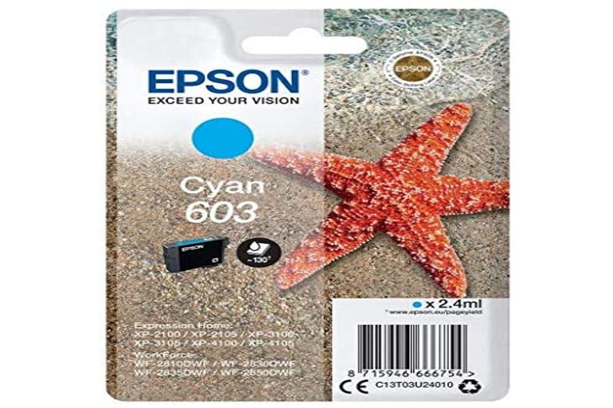 EPSON 4LB Singlepack Cyan 603 Ink w/s