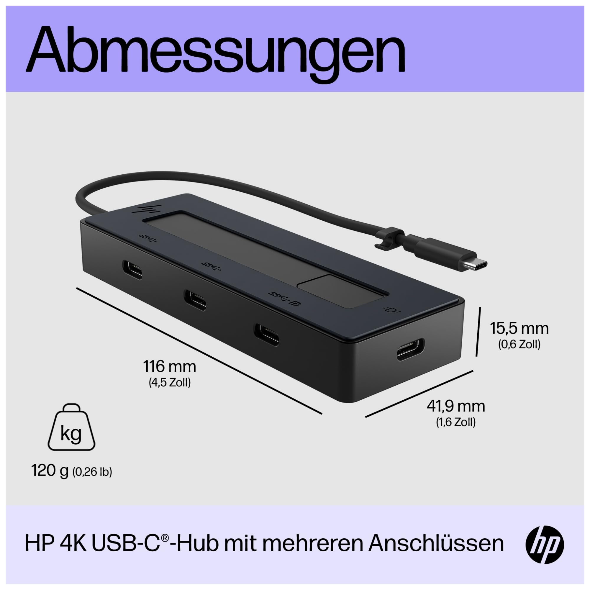 HP 4K USB-C Multiport Hub (EU)