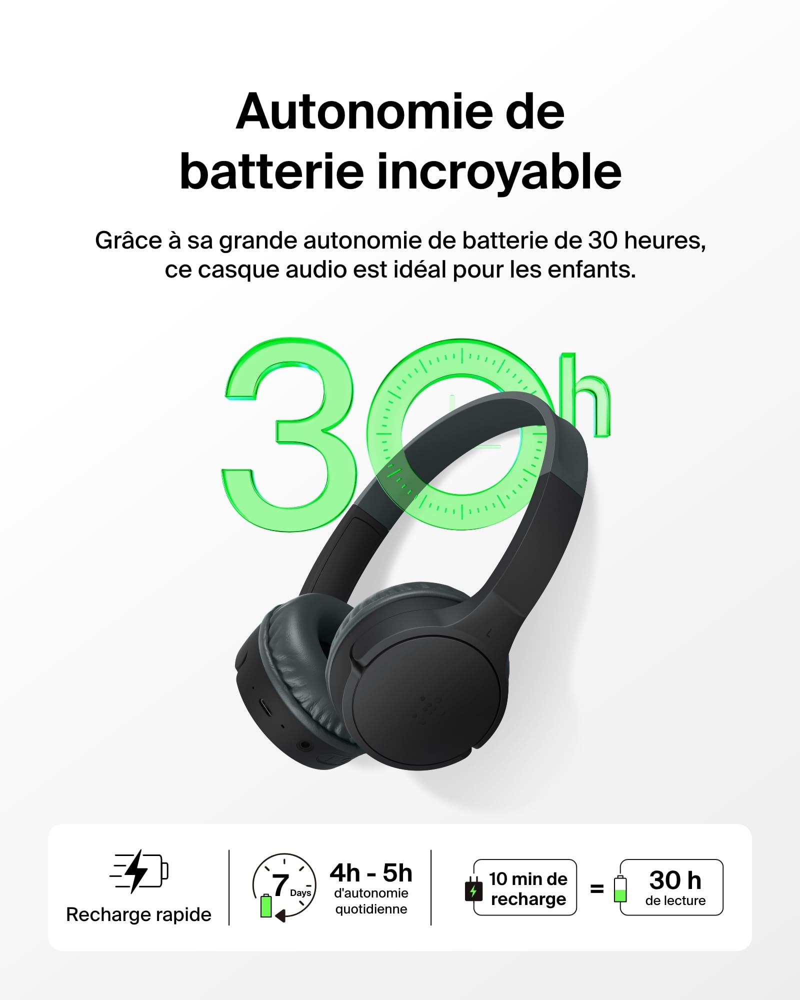BELKIN Soundform Mini Kids Headphones Black