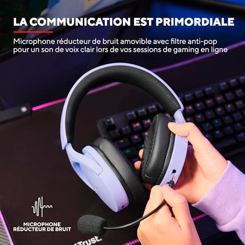 TRUST Casque gaming sans fil FAYZO DUAL Wireless - Purple