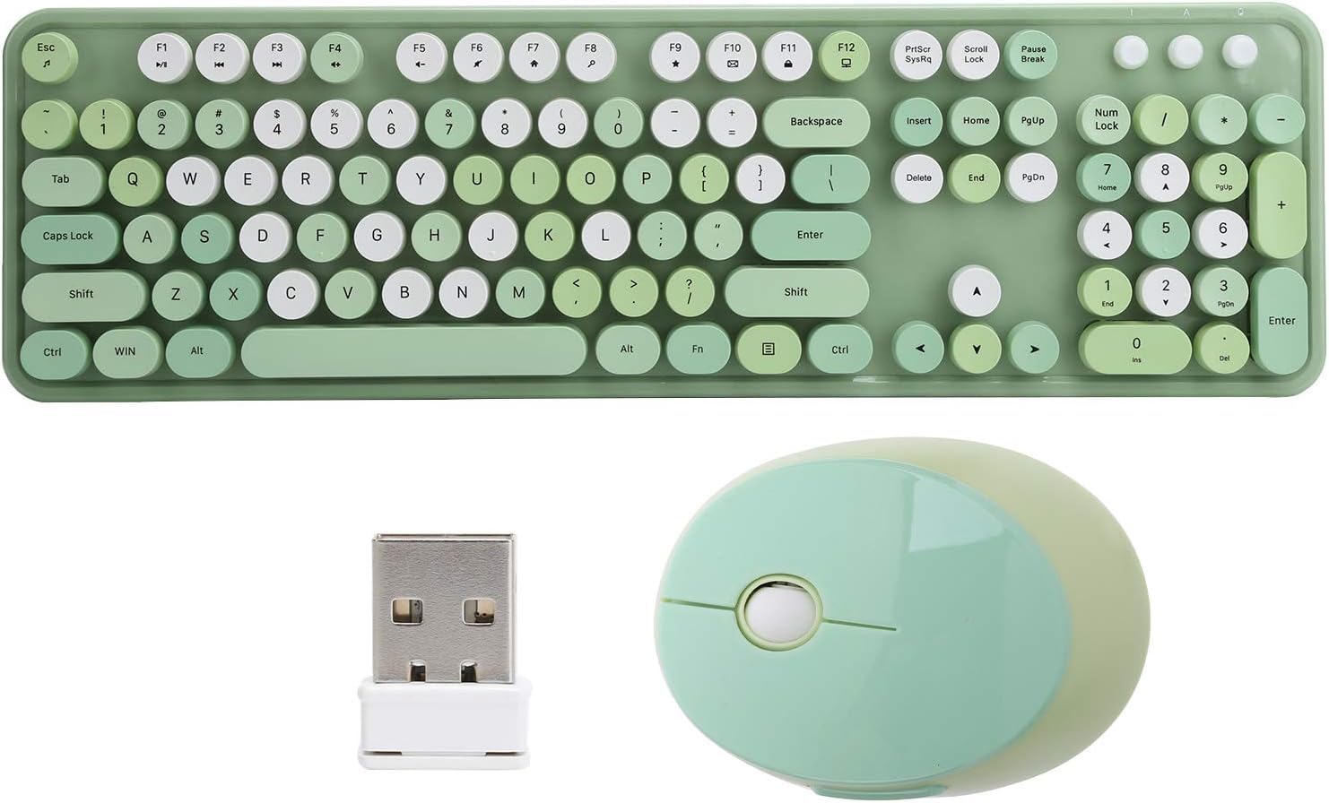 URBAN FACTORY 104key 2.4Ghz wireless keyboard Flat and ergonomic scissor keys Lighted indicators