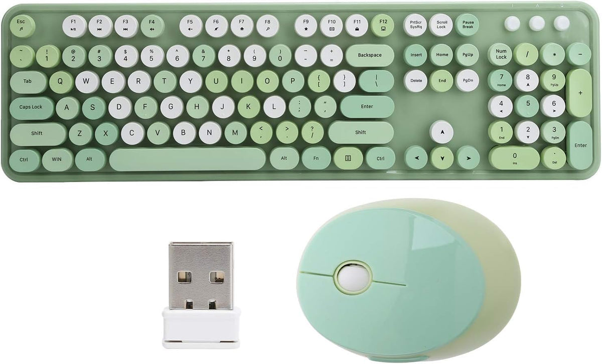 URBAN FACTORY 104key 2.4Ghz wireless keyboard Flat and ergonomic scissor keys Lighted indicators