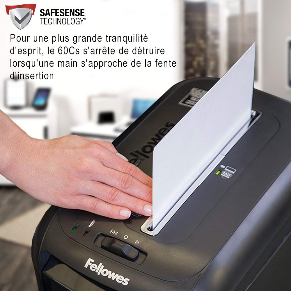 FELLOWES Destructeur Powershred® 60Cs Coupe croisée - Black - 230V