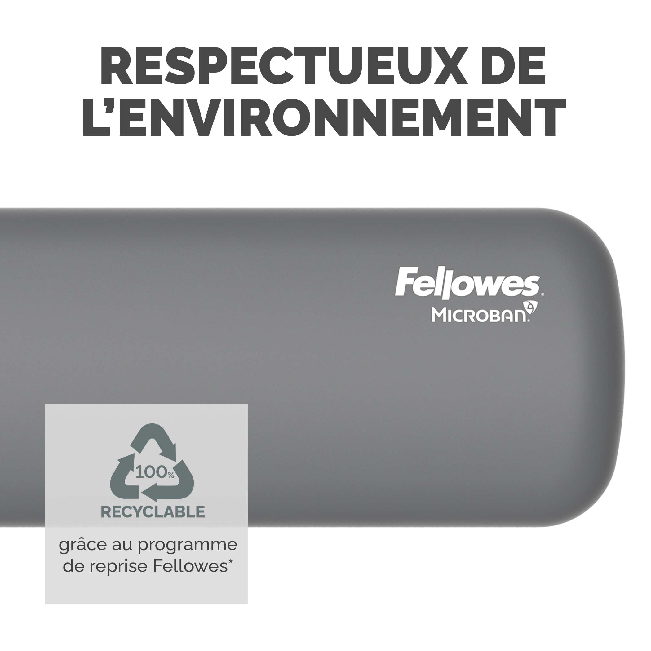 FELLOWES Repose-poignets clavier compact Breyta Gris