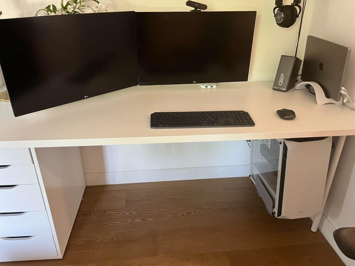 FELLOWES Bras Porte-Ecrans Double Blanc Platinum Series