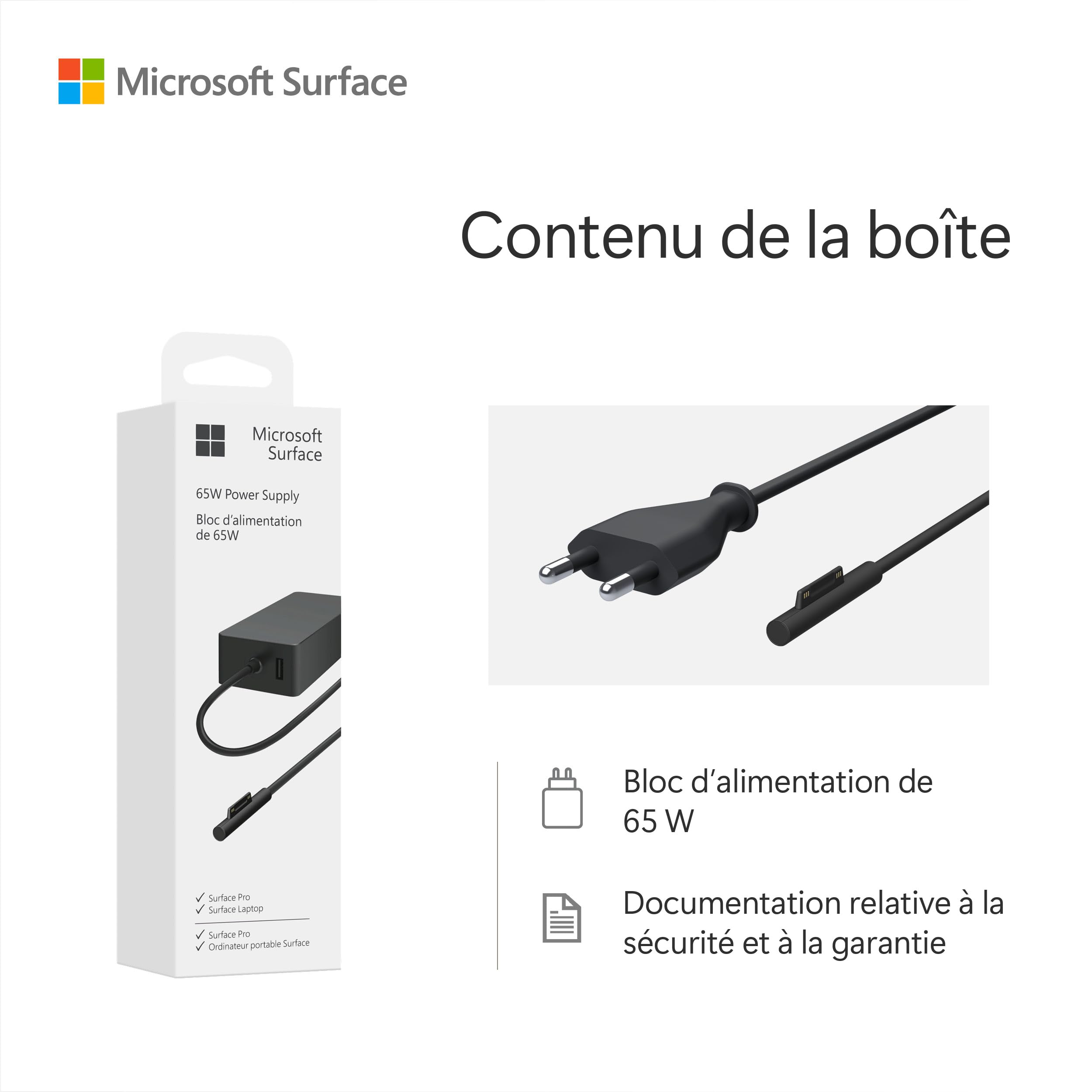 65W Surface PSU SC XZ/NL/FR/DE Black