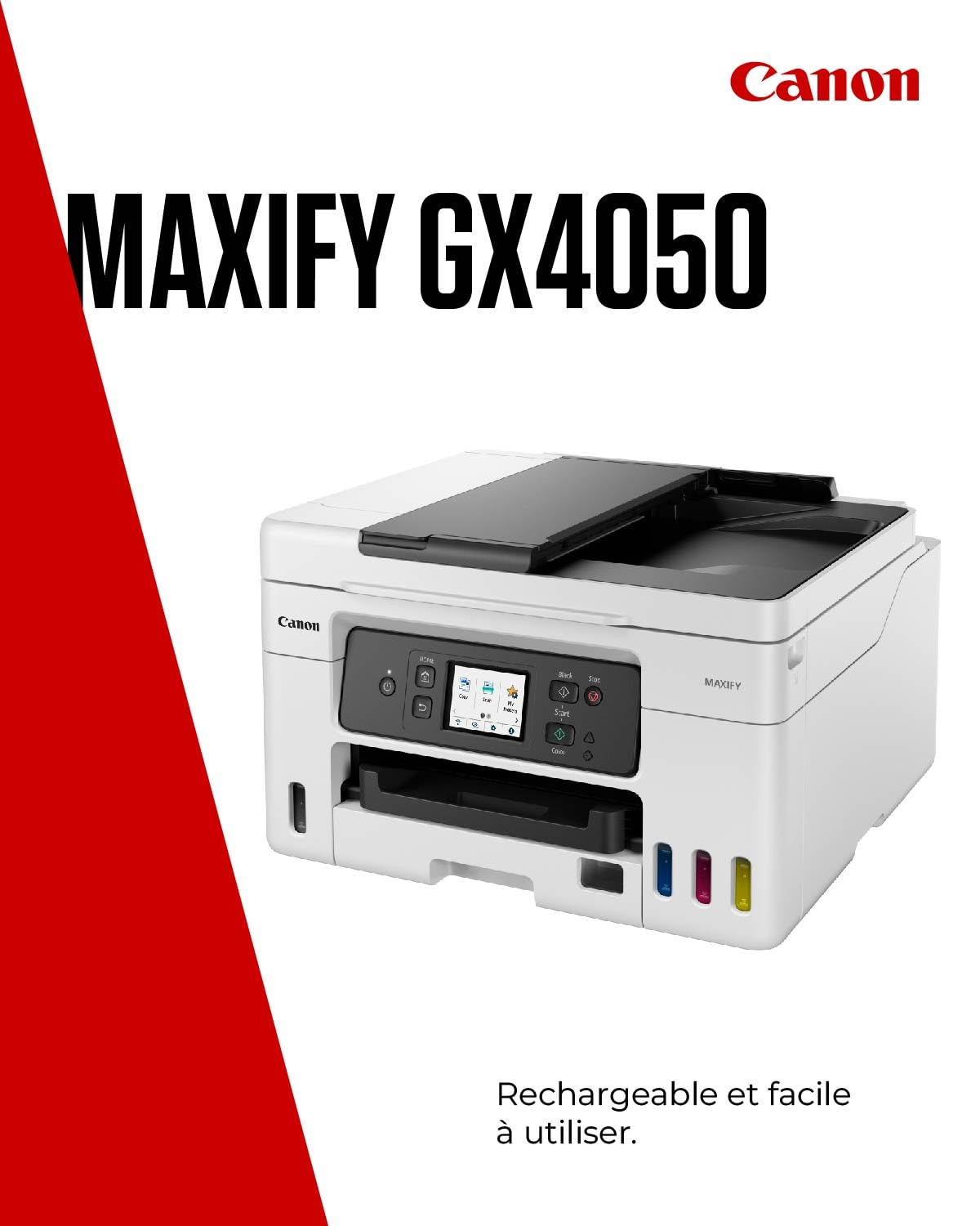 CANON MAXIFY GX4050 MFP colour ink-jet refillable A4 18 ipm print 350 sheets USB 2.0 LAN Wi-Fi