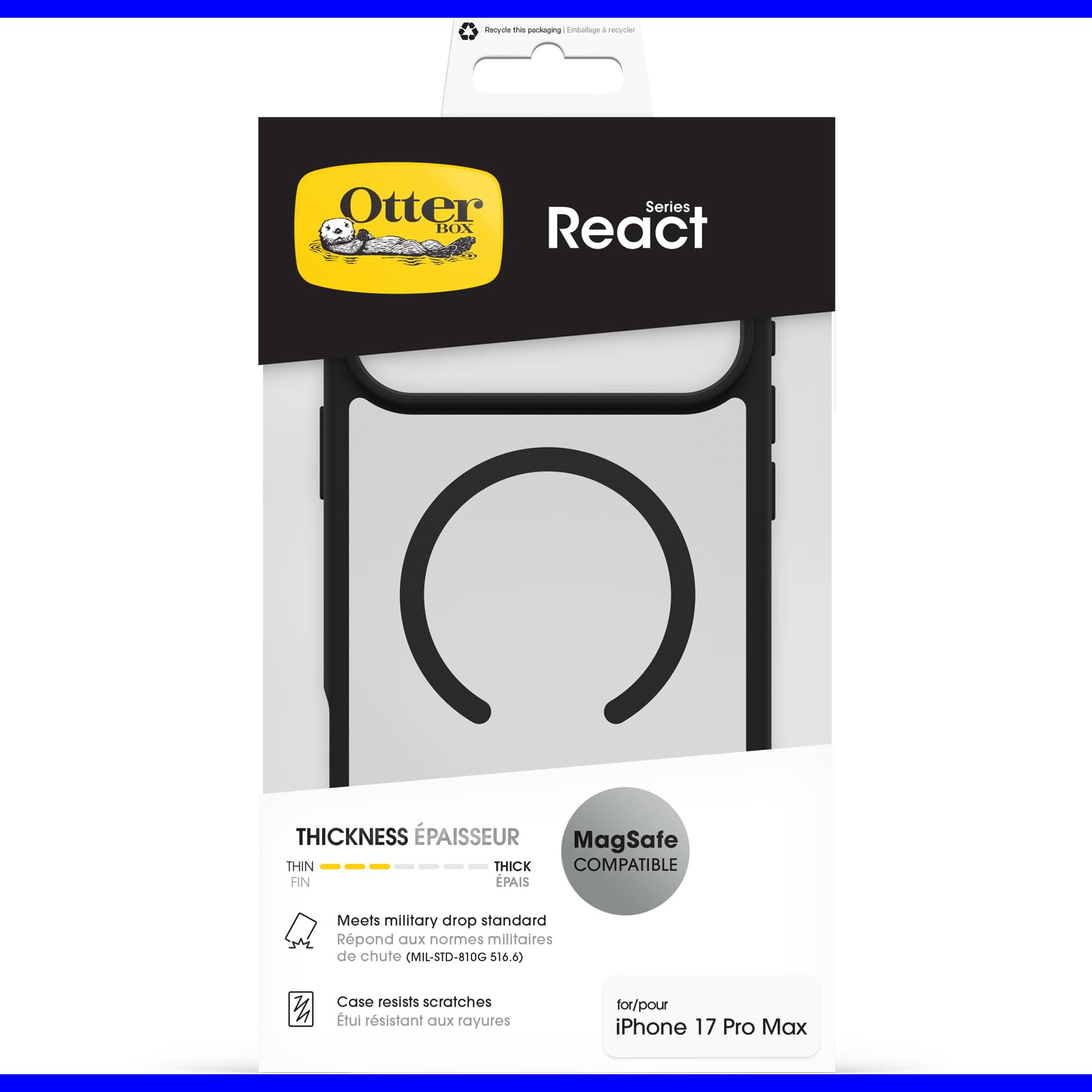 OBReactMS iPhone 17 Pro Max clr/blk