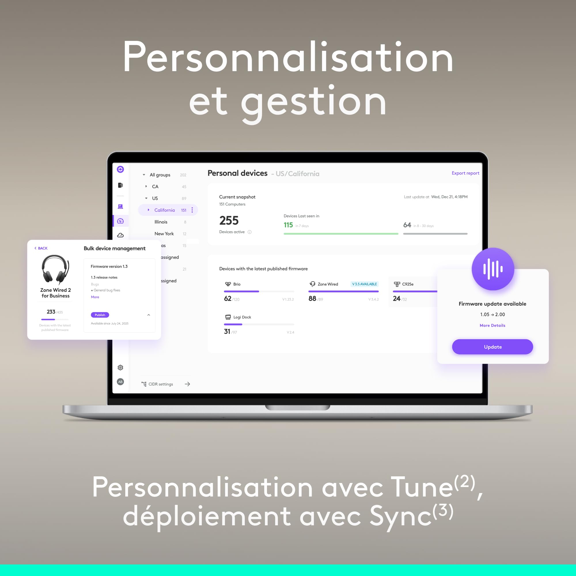 LOGITECH Zone Wireless 2 ES for B - Graphite