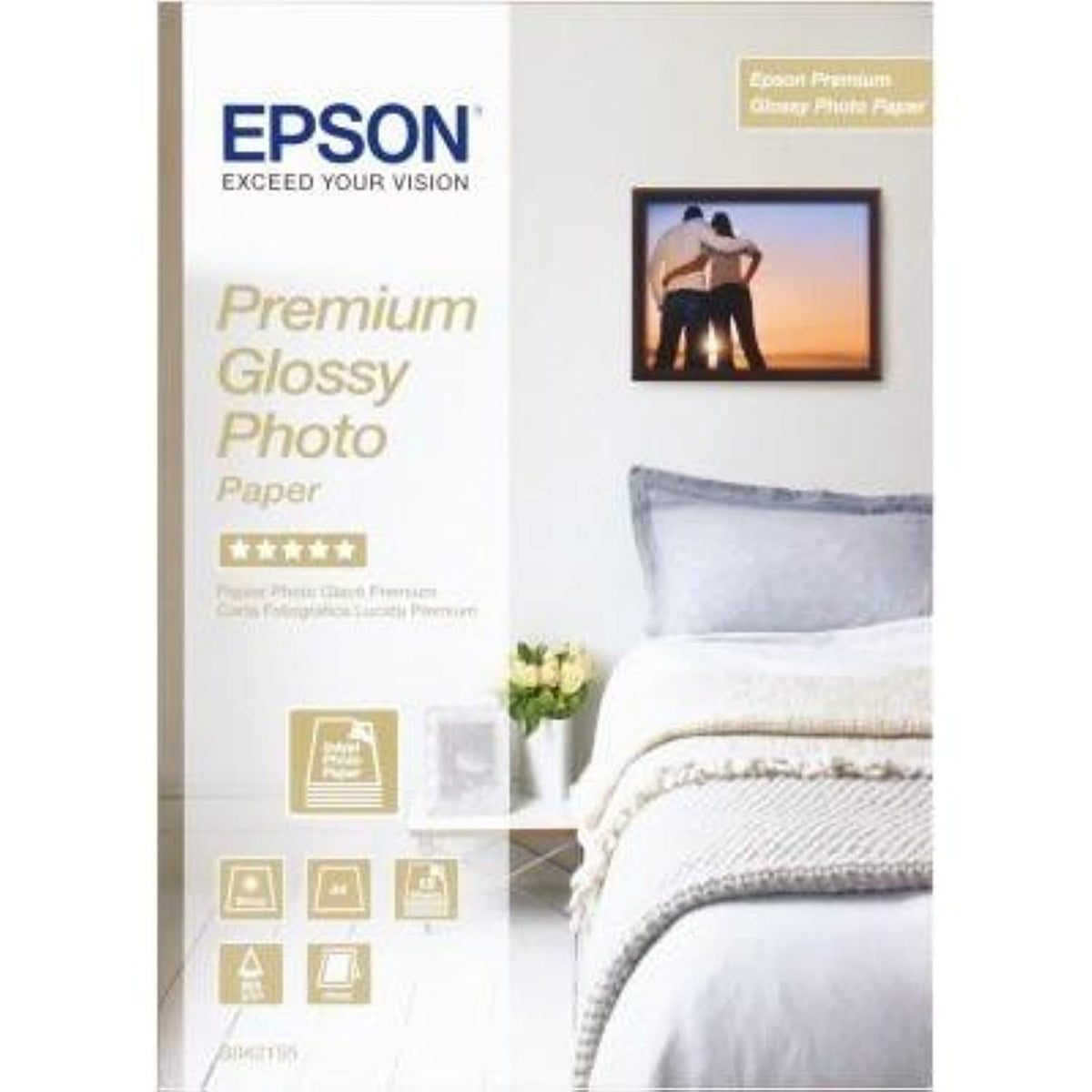 EPSON S042155 Premium brillant photo  papier inkjet 255g/m2 A4 15 feuilles pack de 1