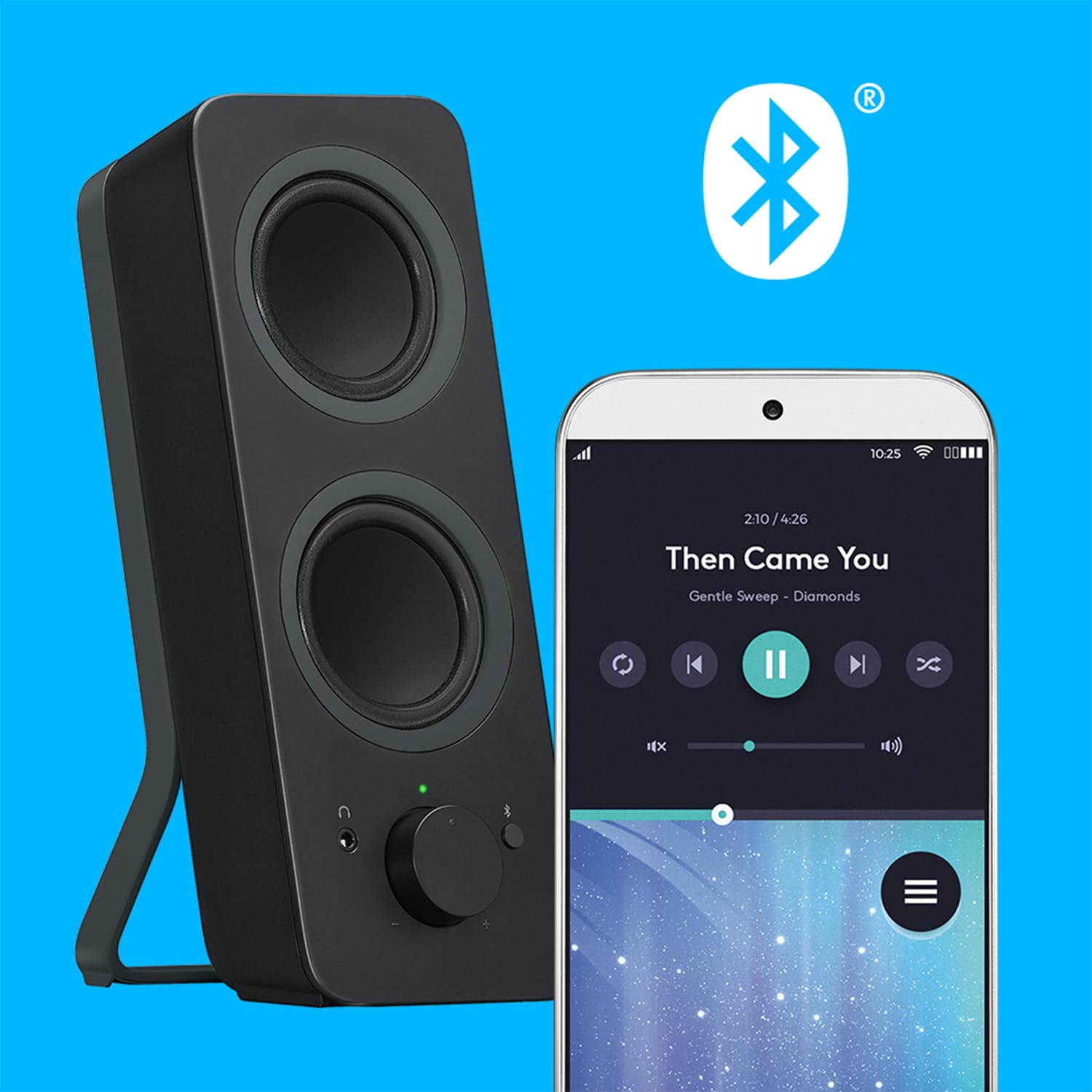 LOGITECH Z207 Speakers for PC 2.0-channel wireless Bluetooth 5 Watt Total black
