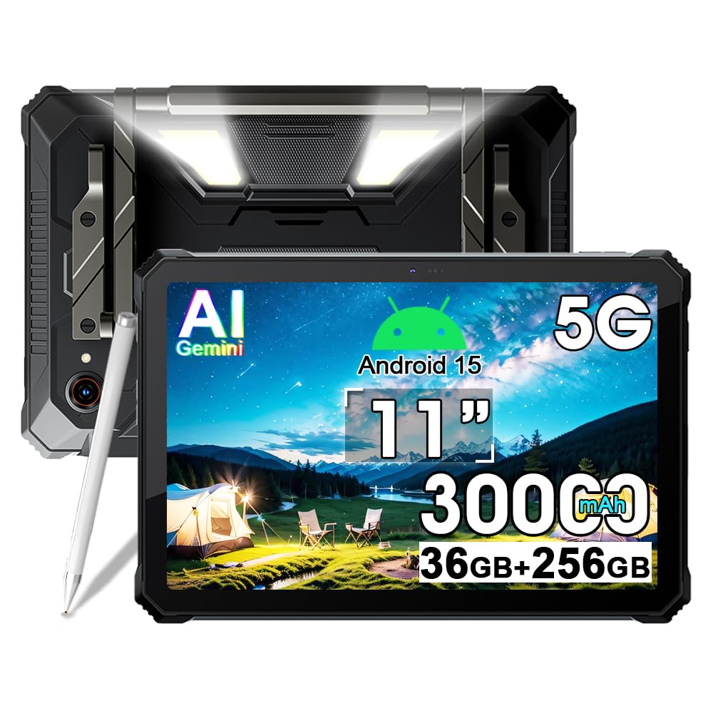 Blackview Active 12 Pro (Tablette Robuste 5G - Ecran 11''  - 256 Go, 12 Go RAM - 30 000 mAh) Noir