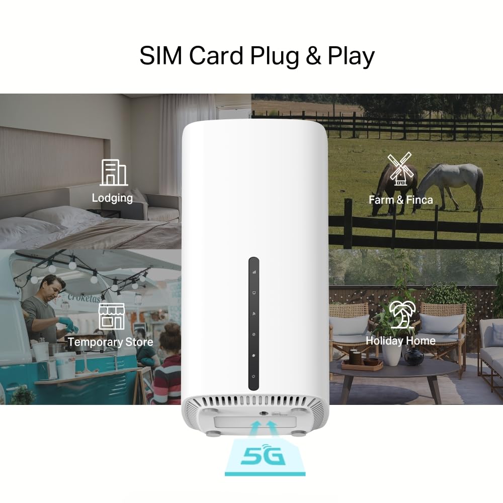 TP-LINK 5G AX1800 Wireless Dual Band Gigabit Router 1201 Mbps at 5GHz + 574 Mbps at 2.4GHz 5G NR 4.67Gbps/1.25Gbps LTE support