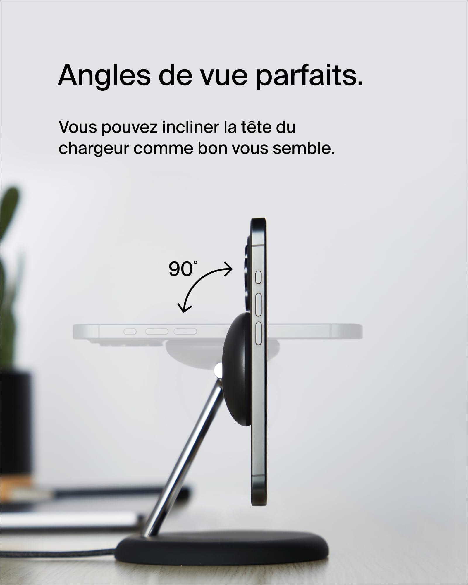 BELKIN BOOST CHARGE PRO 3in1 Qi2 15w Magnetic Adjustable Charging Stand Black