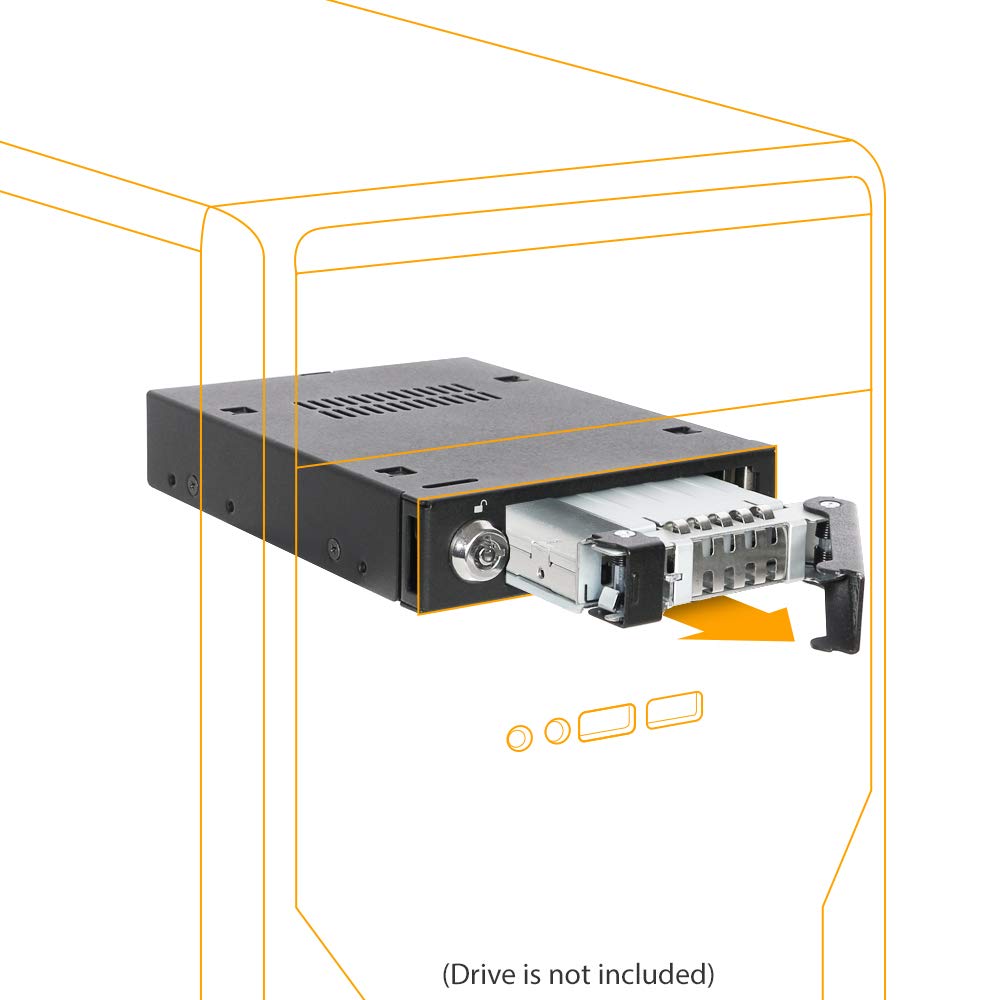 ICY DOCK Rack amovible MB991IK-B 1 disque SATA/SAS 2.5"