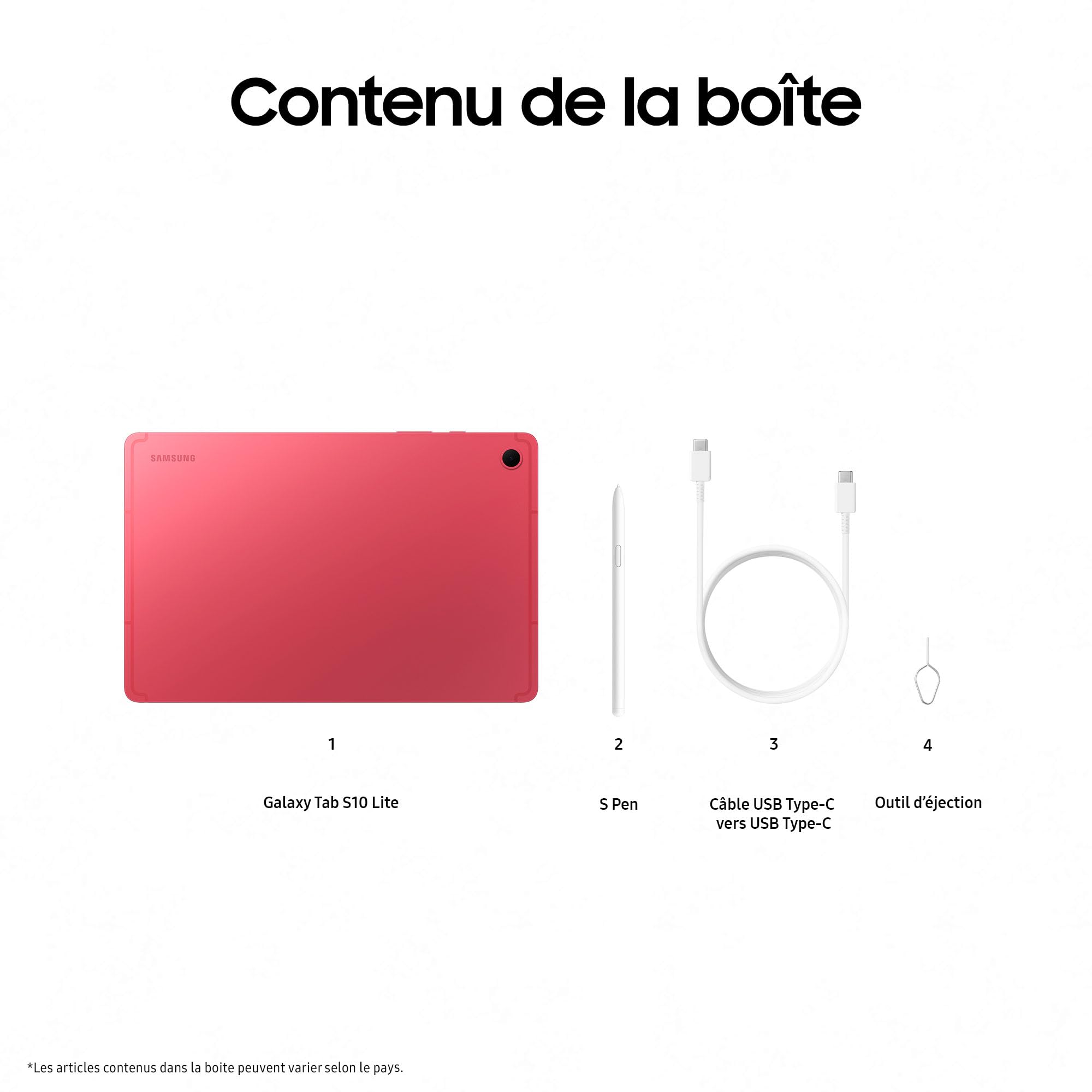 Samsung SM-X400 128 Go 27,7 cm (10.9") 6 Go Wi-Fi 6 (802.11ax) Corail, Rouge
