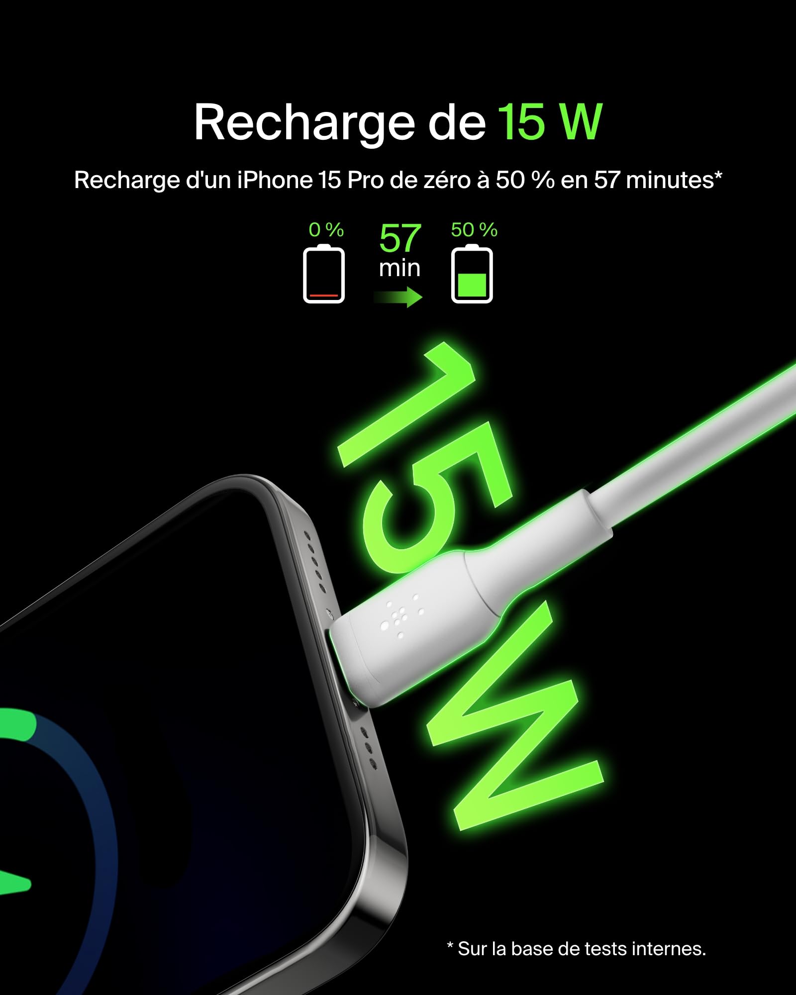 BELKIN BOOST CHARGE USB-A to USB-C Cable PVC 0.15M White