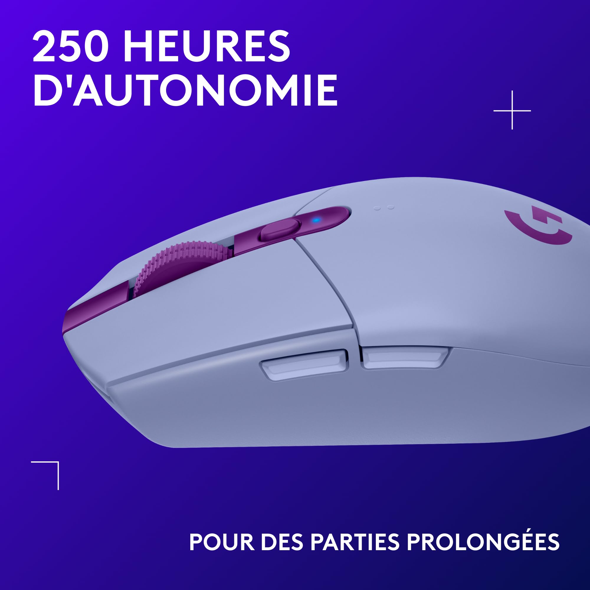 LOGITECH G305 LIGHTSPEED Wireless Gaming Mouse - LILAC - EWR2