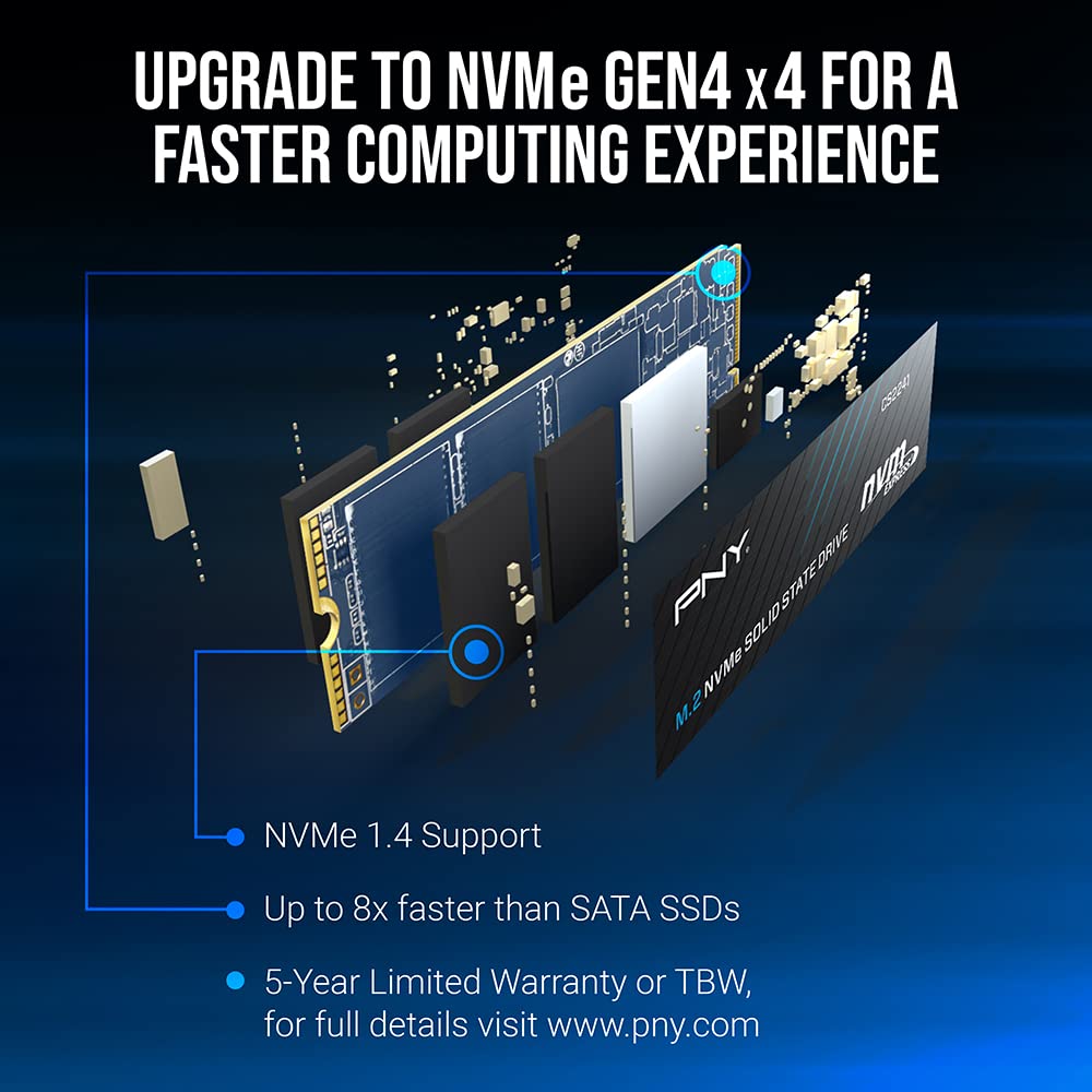 PNY CS2241 SSD 500GB M.2 2280 NVMe Gen4