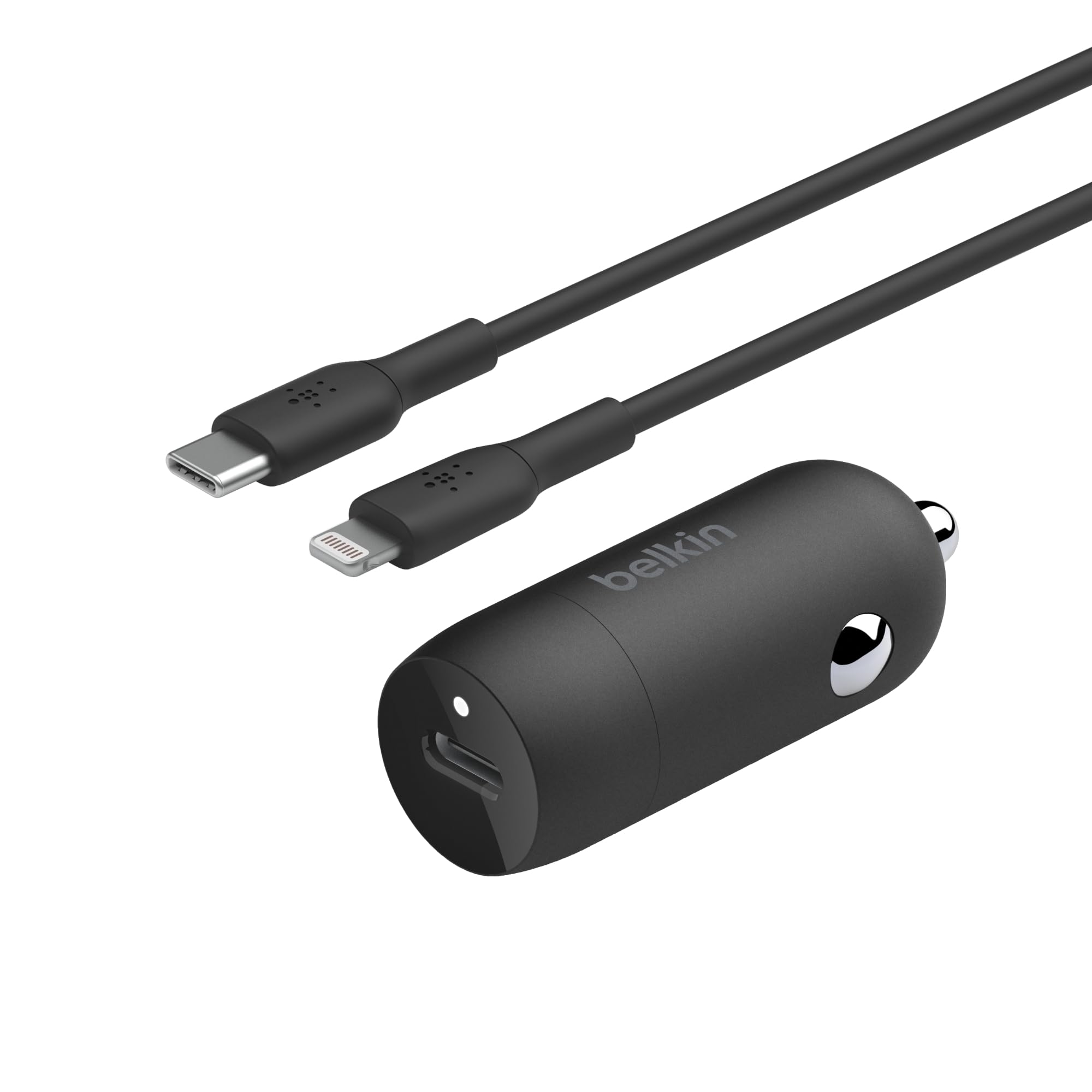 BELKIN 30W USB PD Car Charger With PPS W/PVC C-LTG 1m Black